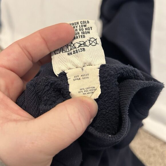 Vintage Nutmeg Dallas Cowboys Sweatshirt Navy VTG Football NFL Large Made In USA - Picture 13 of 13